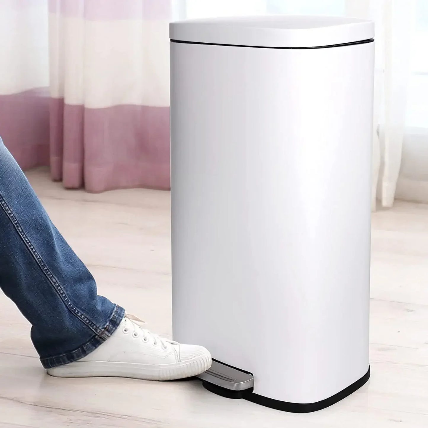 Rectangular Trash Can Soft-Close Foot Pedal