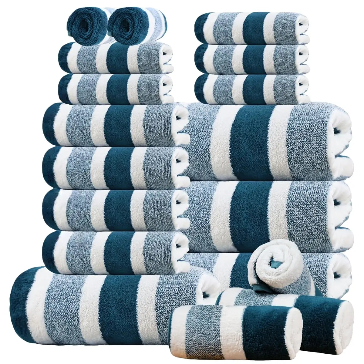 18pcs Luxury Bath Towels Set