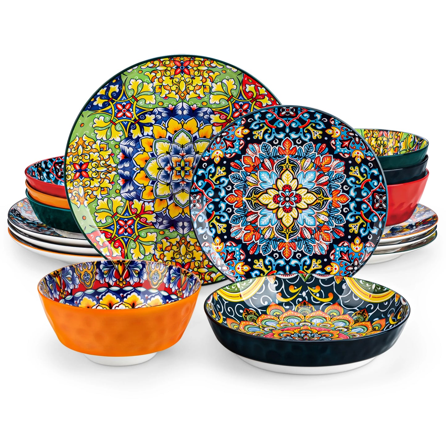 Ceramic Dinnerware Set Stoneware Bohemian