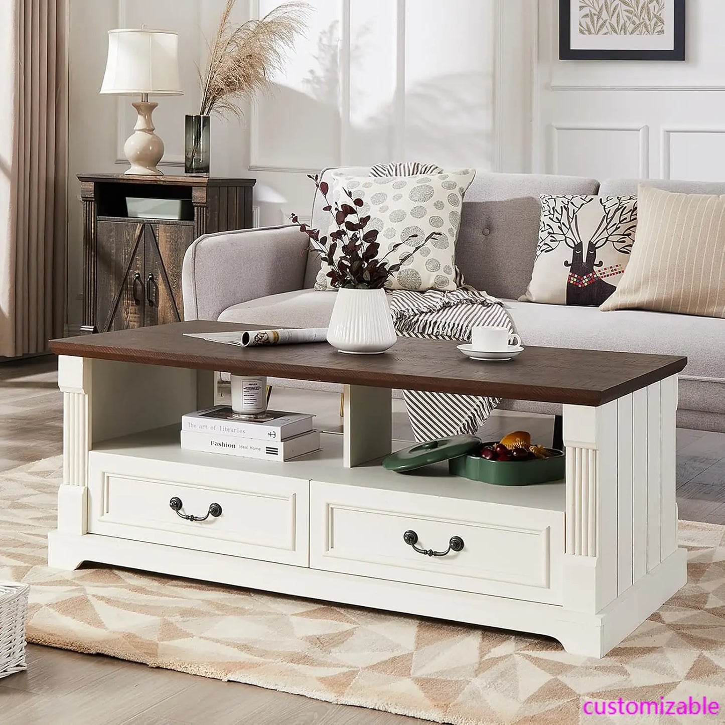 48'' Wood Coffee Table