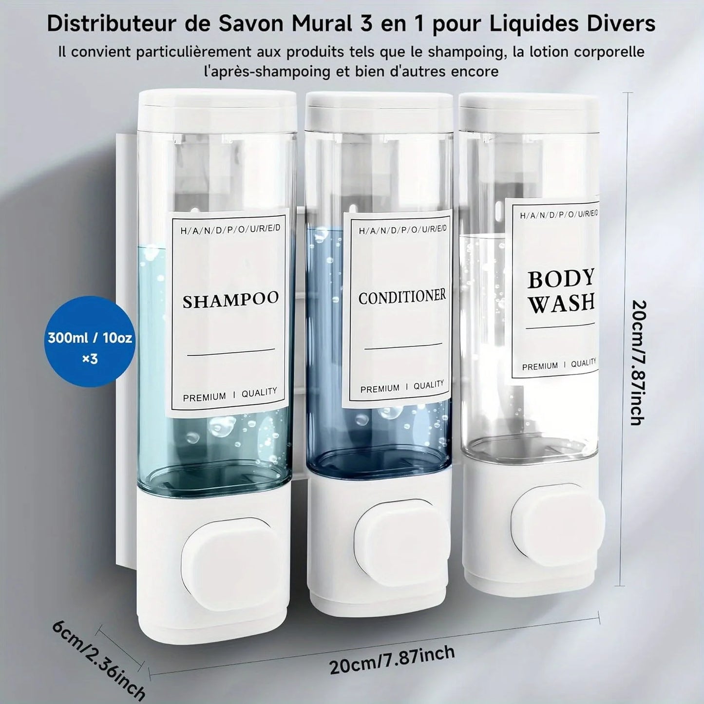 Wall-Mounted Soap Dispenser, Shower Gel Dispenser
