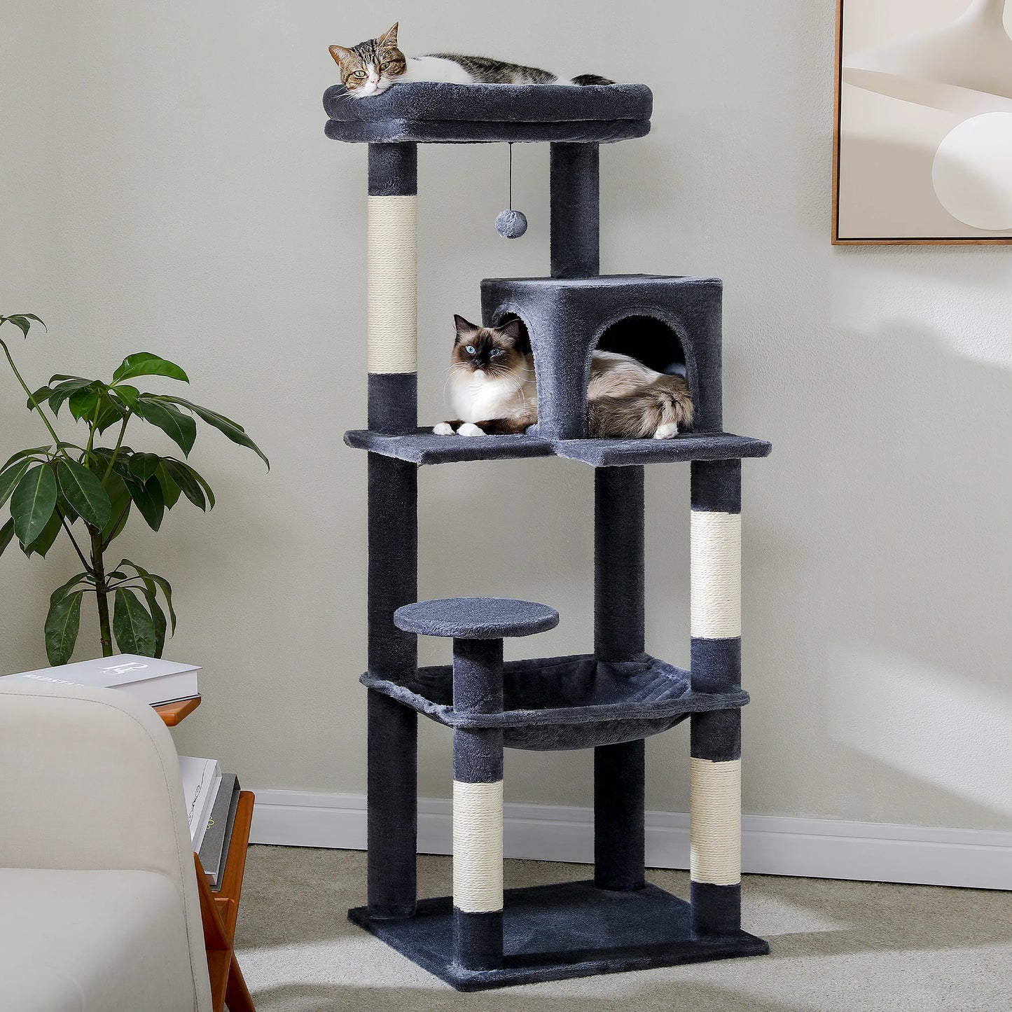 Cat Tree For Indoor Cats 5-Level Cat Tower