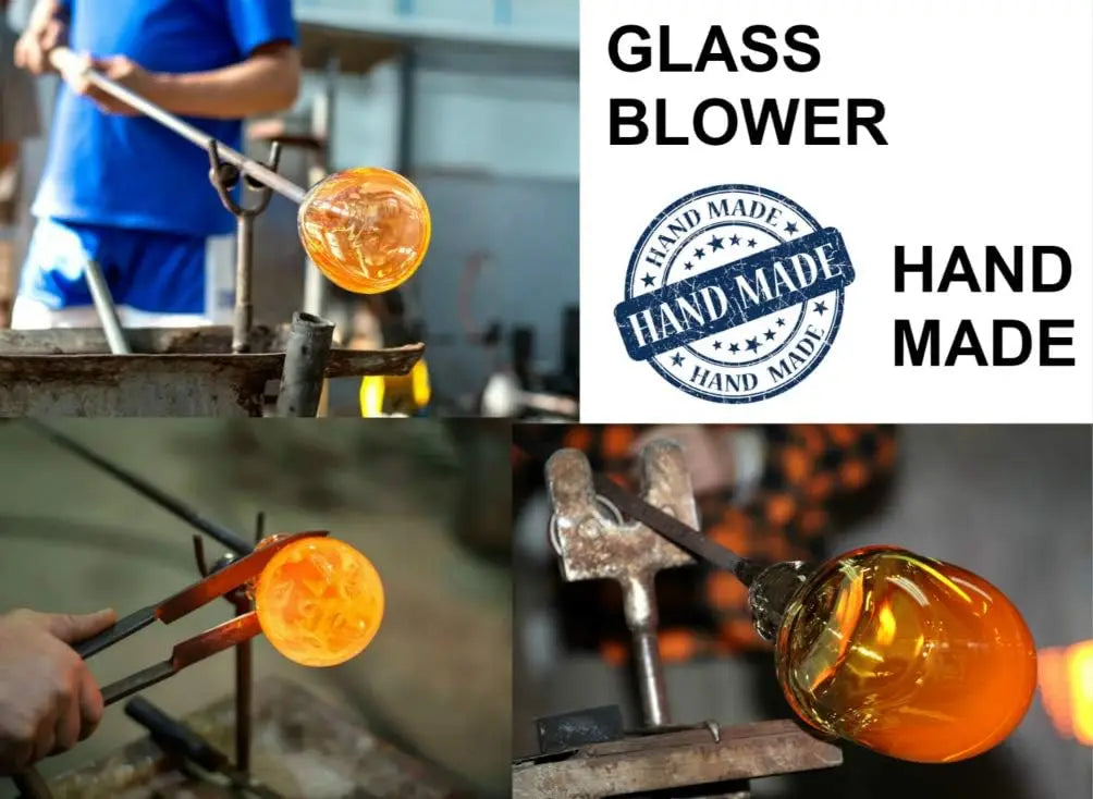 Hand Blown Glass Hummingbird Feeder