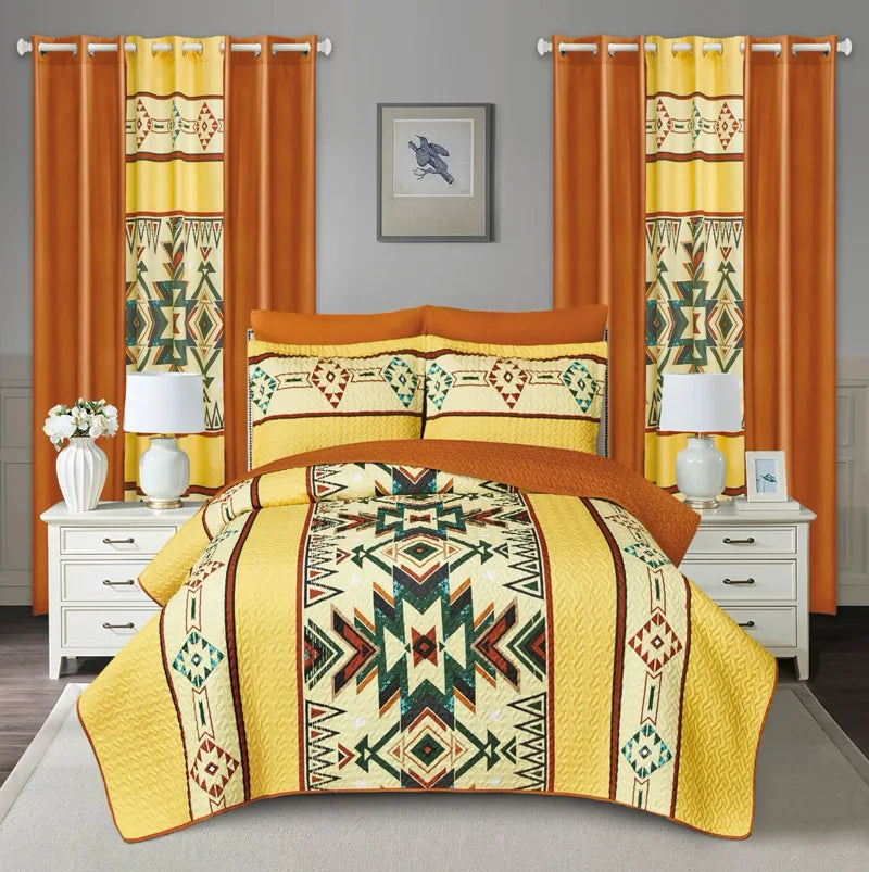 10 Pcs Printed Bedspread Set