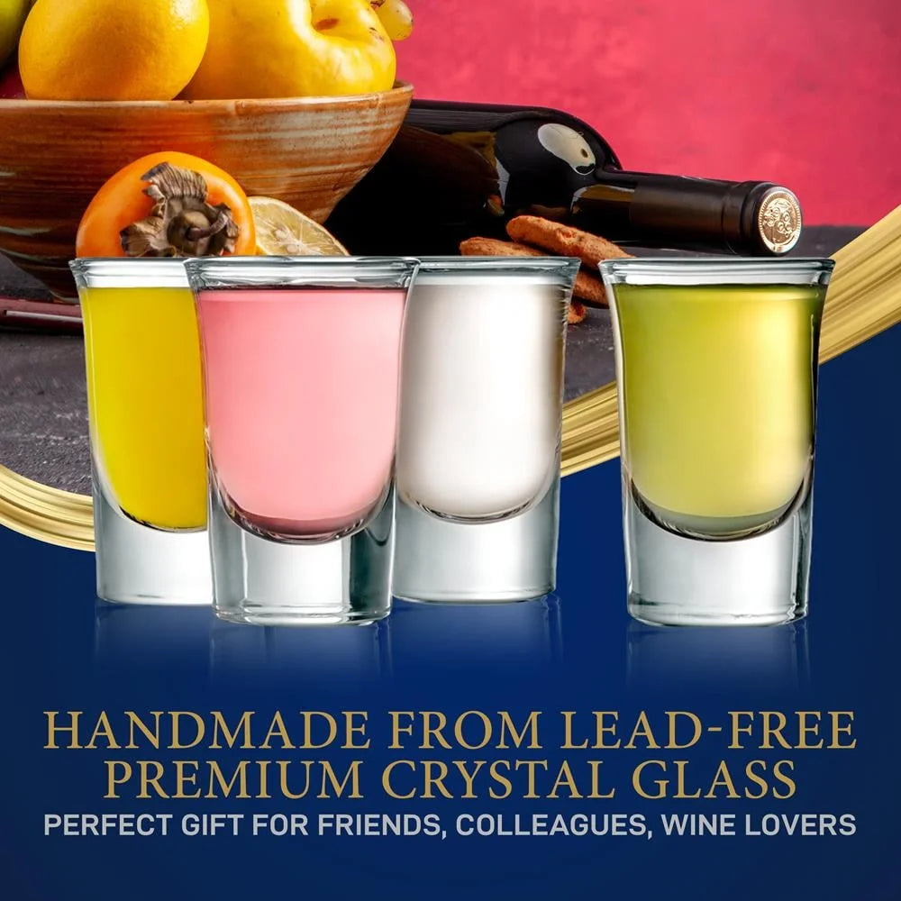 Elegant 4 Pack Clear Shot Glasses