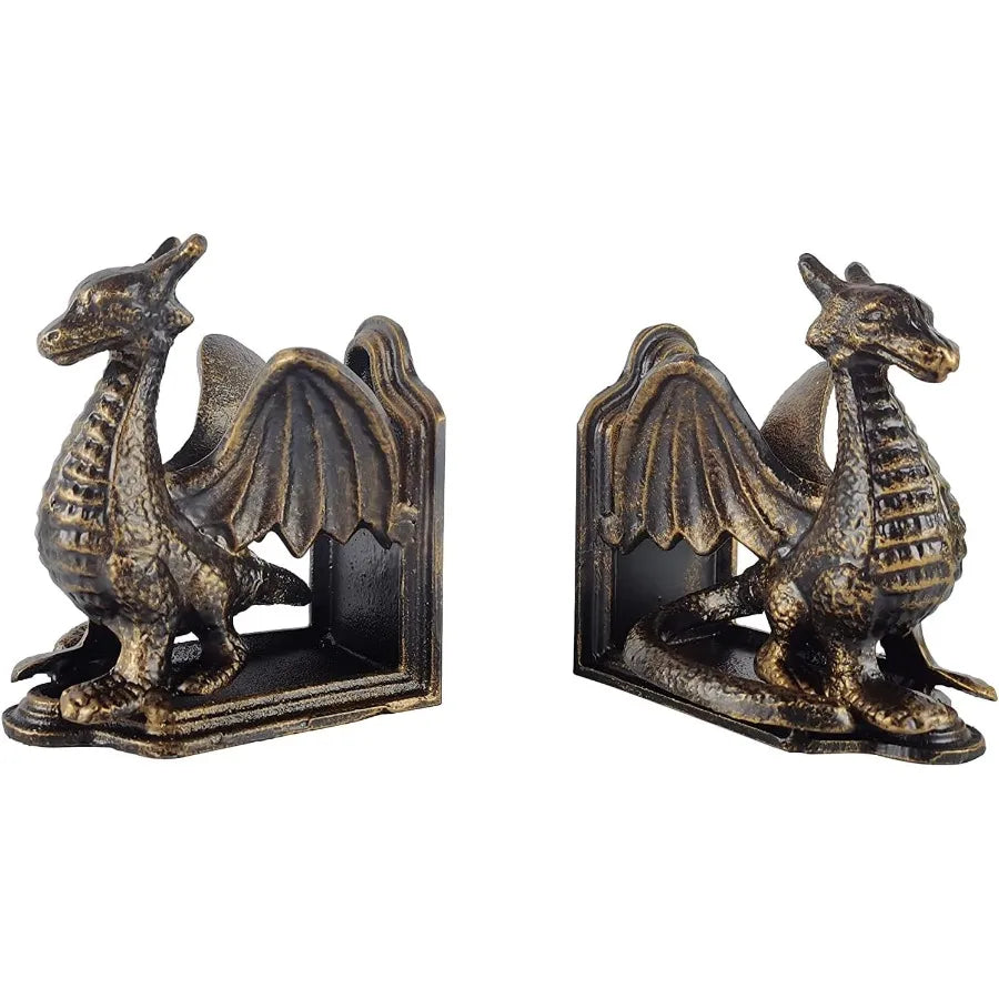 Book End Set with Unique Dragon Design