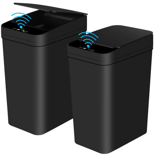 2 Pack 12L Bathroom Automatic Trash Can
