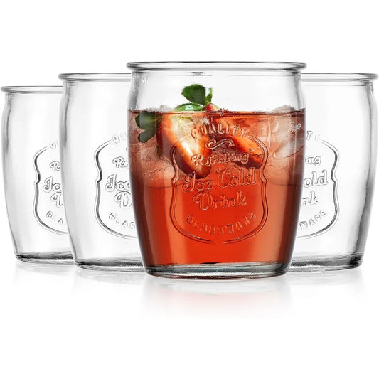 Glass Tumblers Drinking Glasses Set Of 4