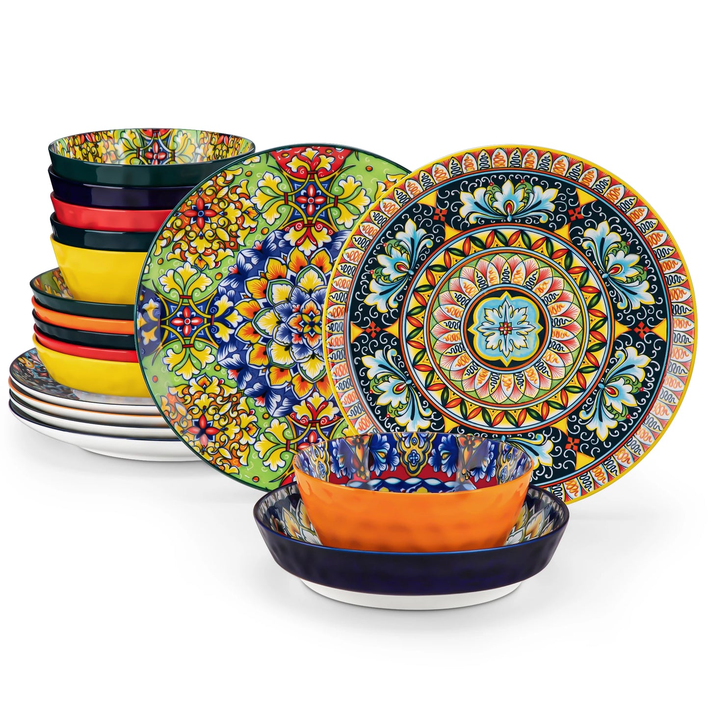 Ceramic Dinnerware Set Stoneware Bohemian