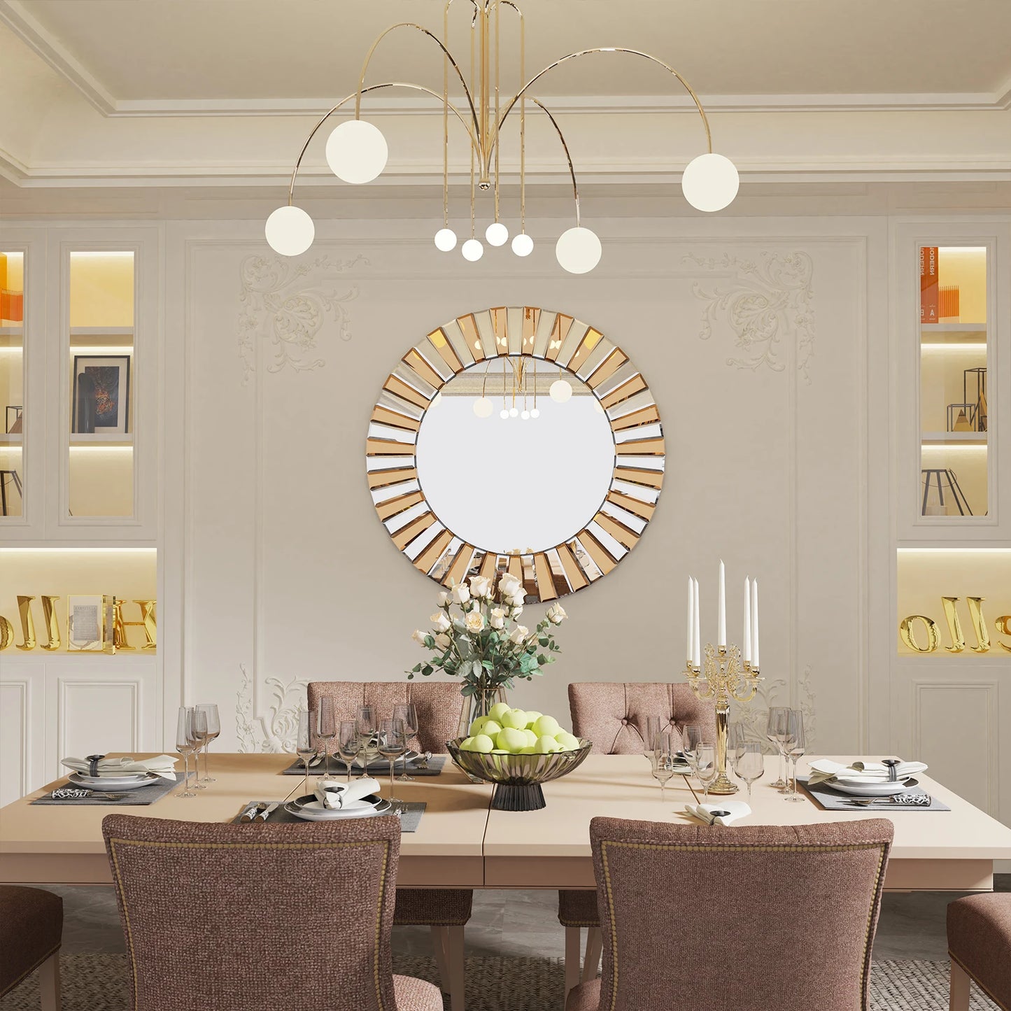 Decorative Mirrors Round Sunburst Wall Mirror