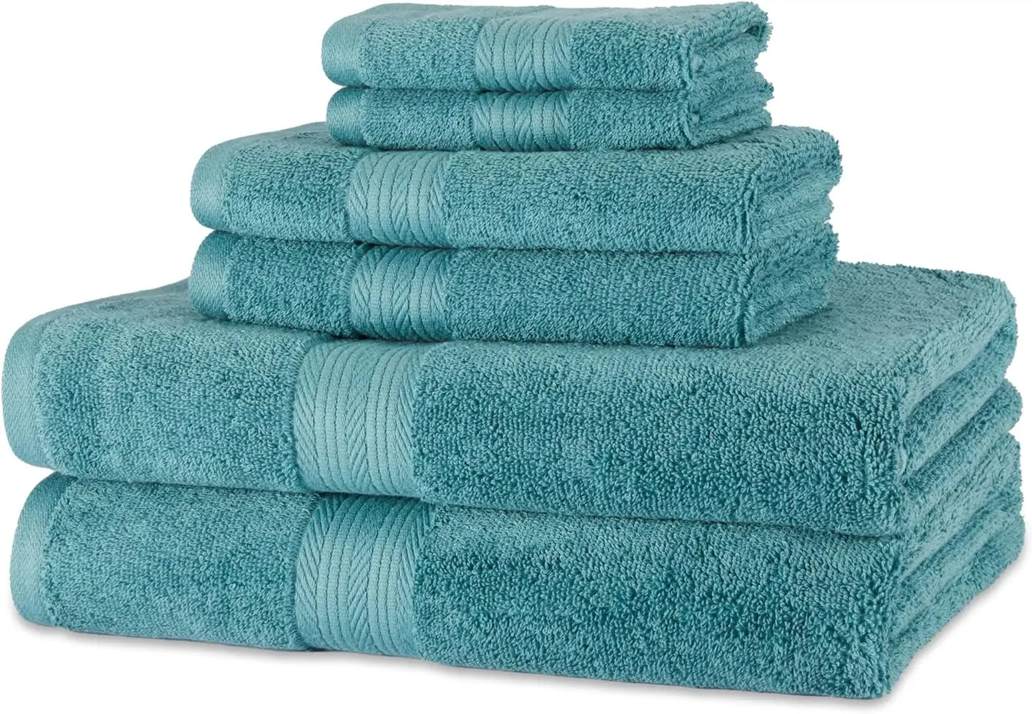 6 Piece Oversized 100% Cotton Bathroom Towel Set