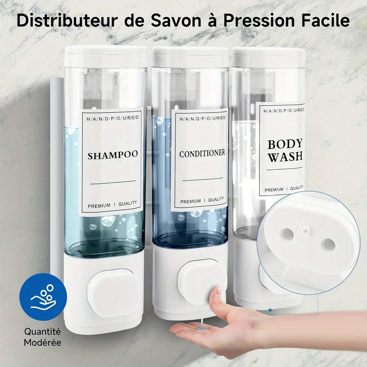 Wall-Mounted Soap Dispenser, Shower Gel Dispenser