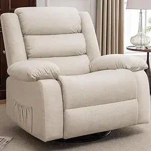 Recliner Rocking  Chair, Massage And Heat,360°Swivel