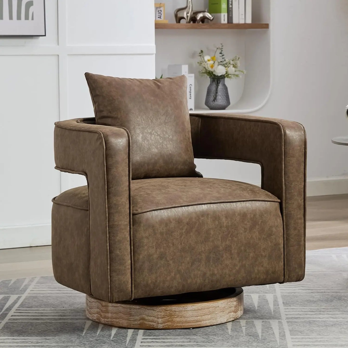 Upholstered Swivel Accent Chair Set Of 2