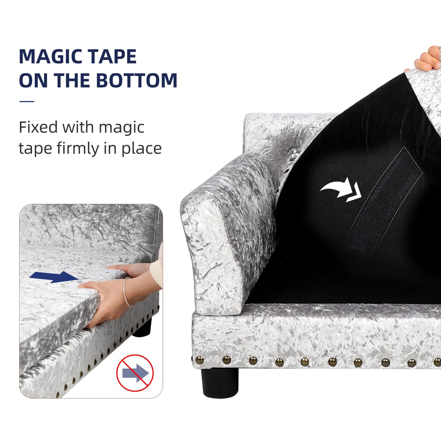 Velvet Upholstered Pet Lounge Chair