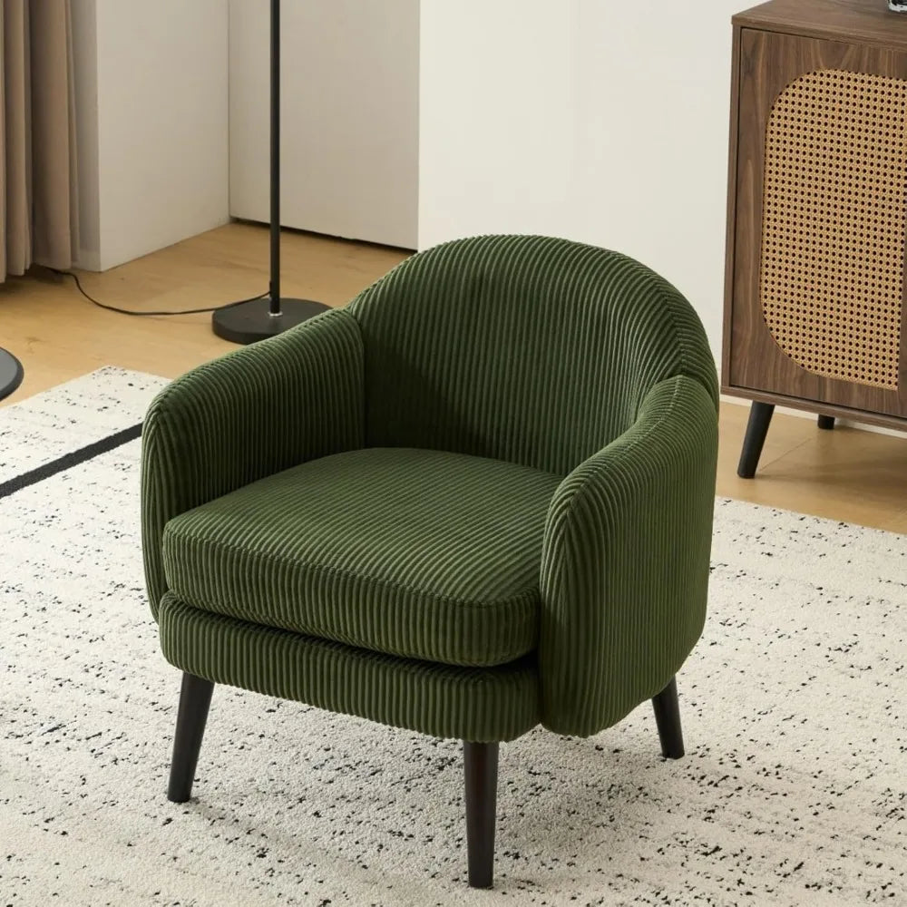 Modern Barrel Accent Armchairs Set Of 2
