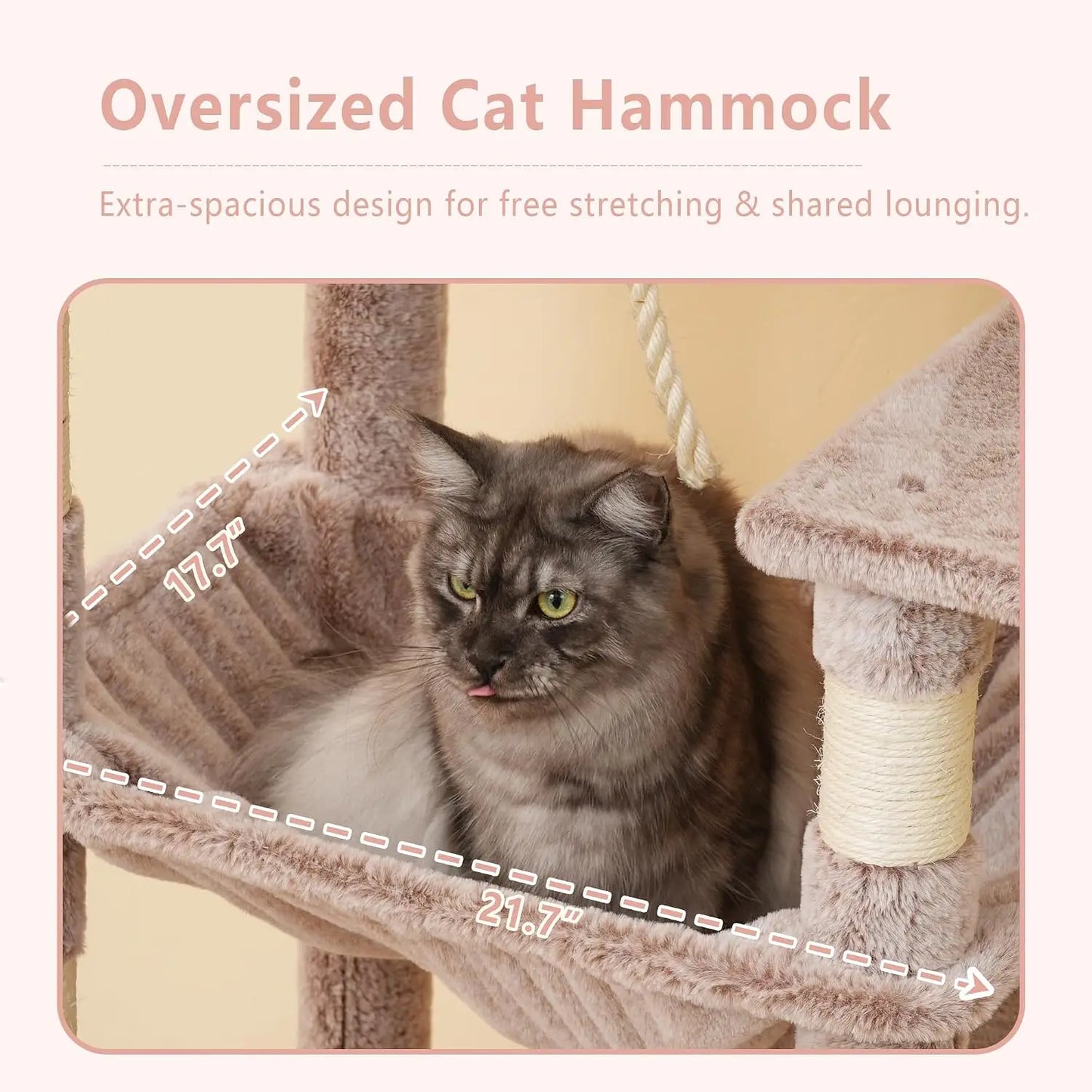 64.2" Cat Tree for Large Indoor Cats