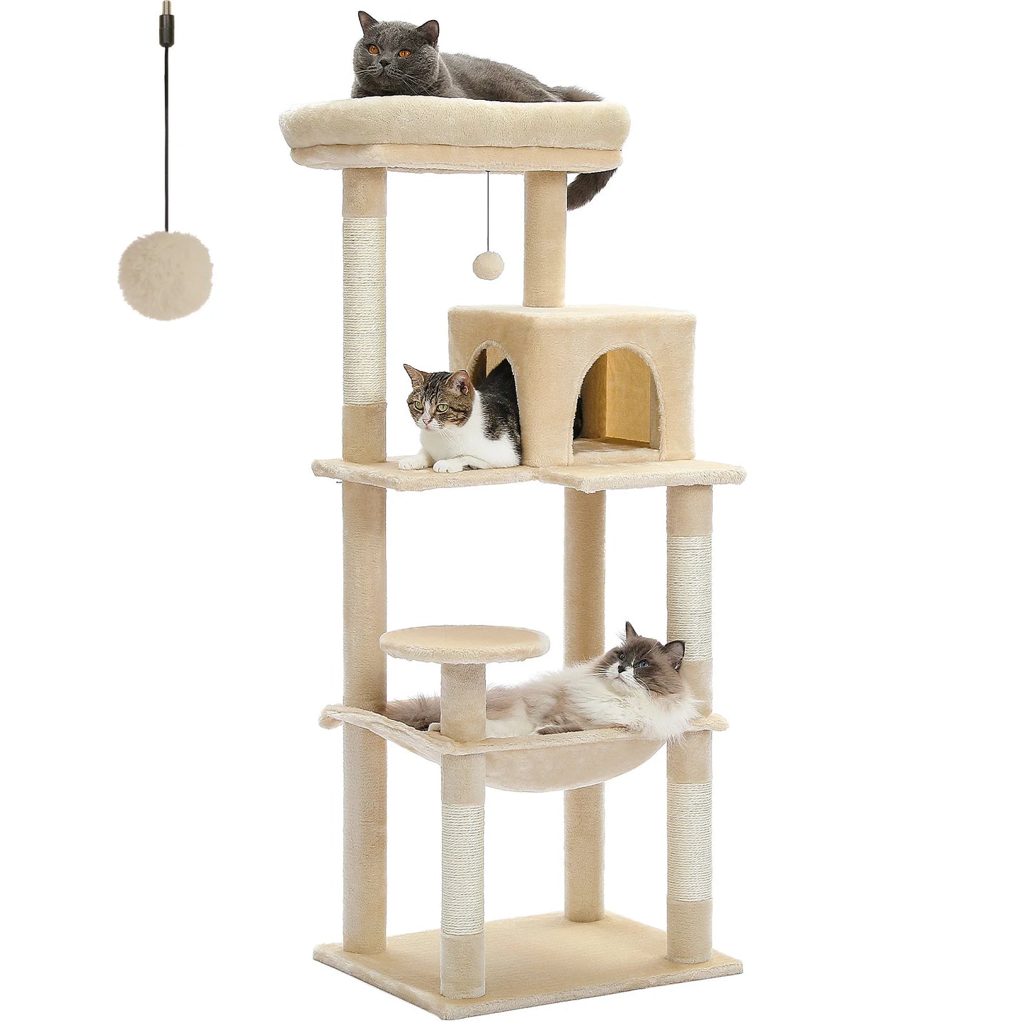 Cat Tree For Indoor Cats 5-Level Cat Tower