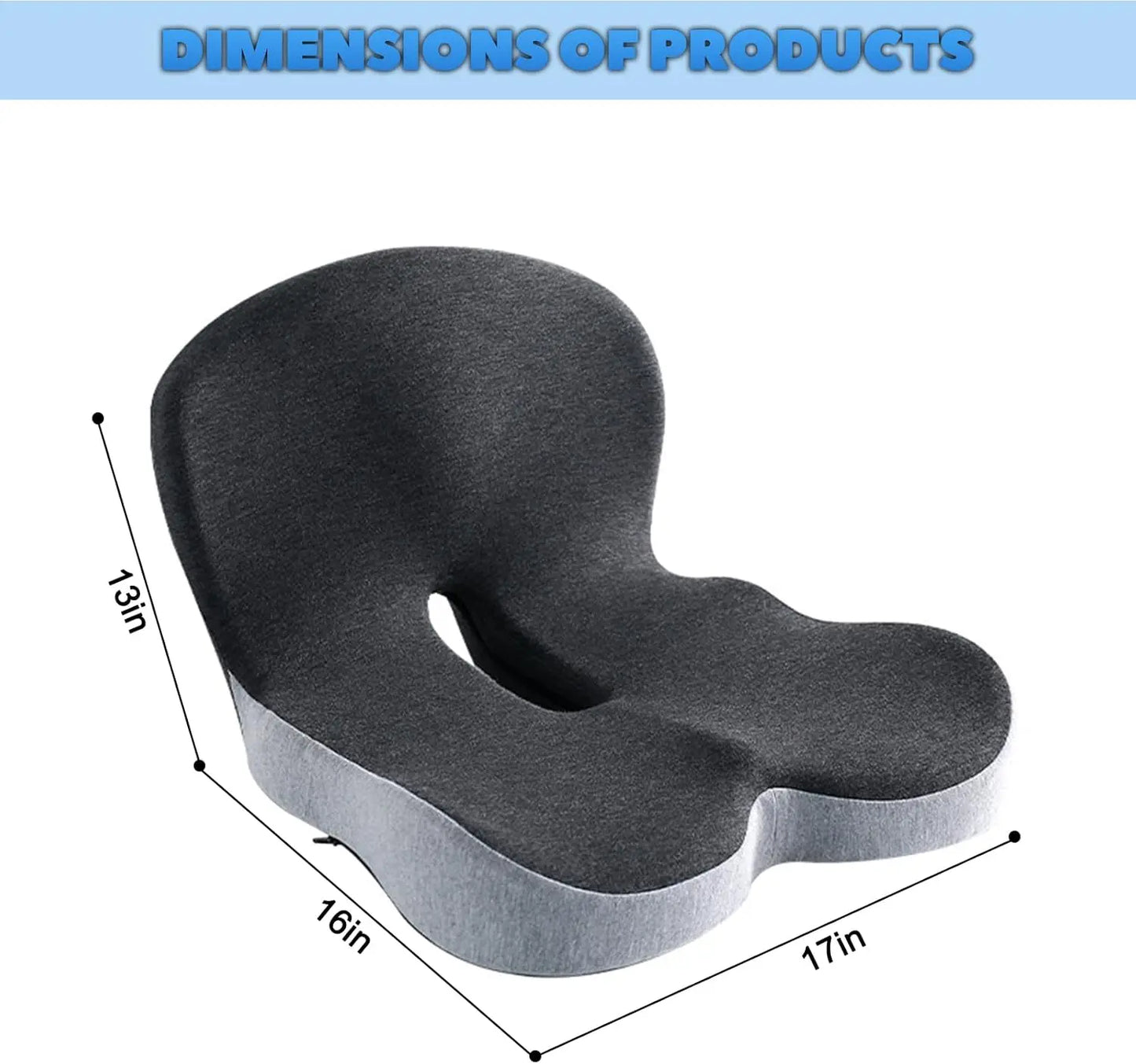Memory Foam One-Piece Seat Cushion