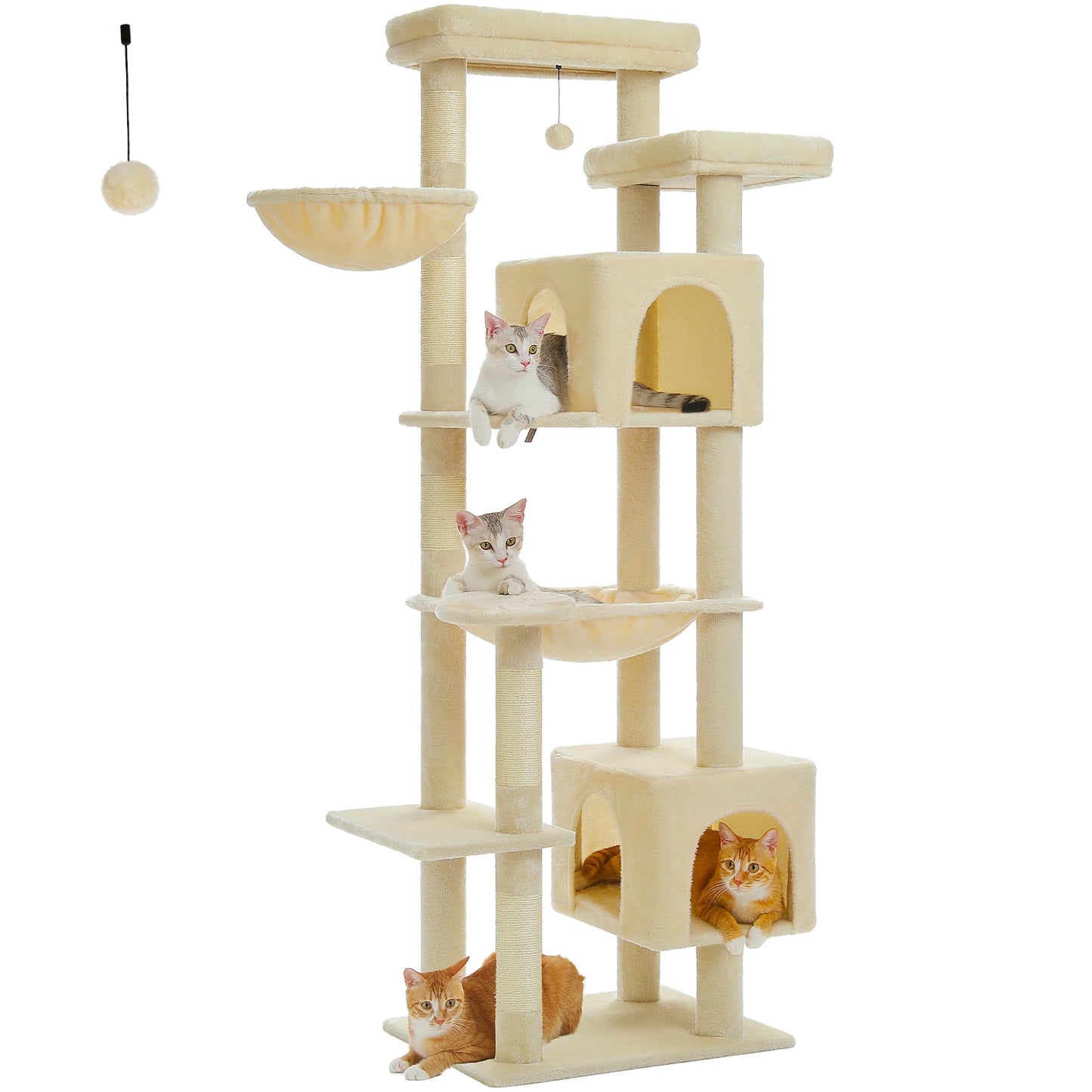 Large Cat Tree Tall Cat Tower for Indoor Cats