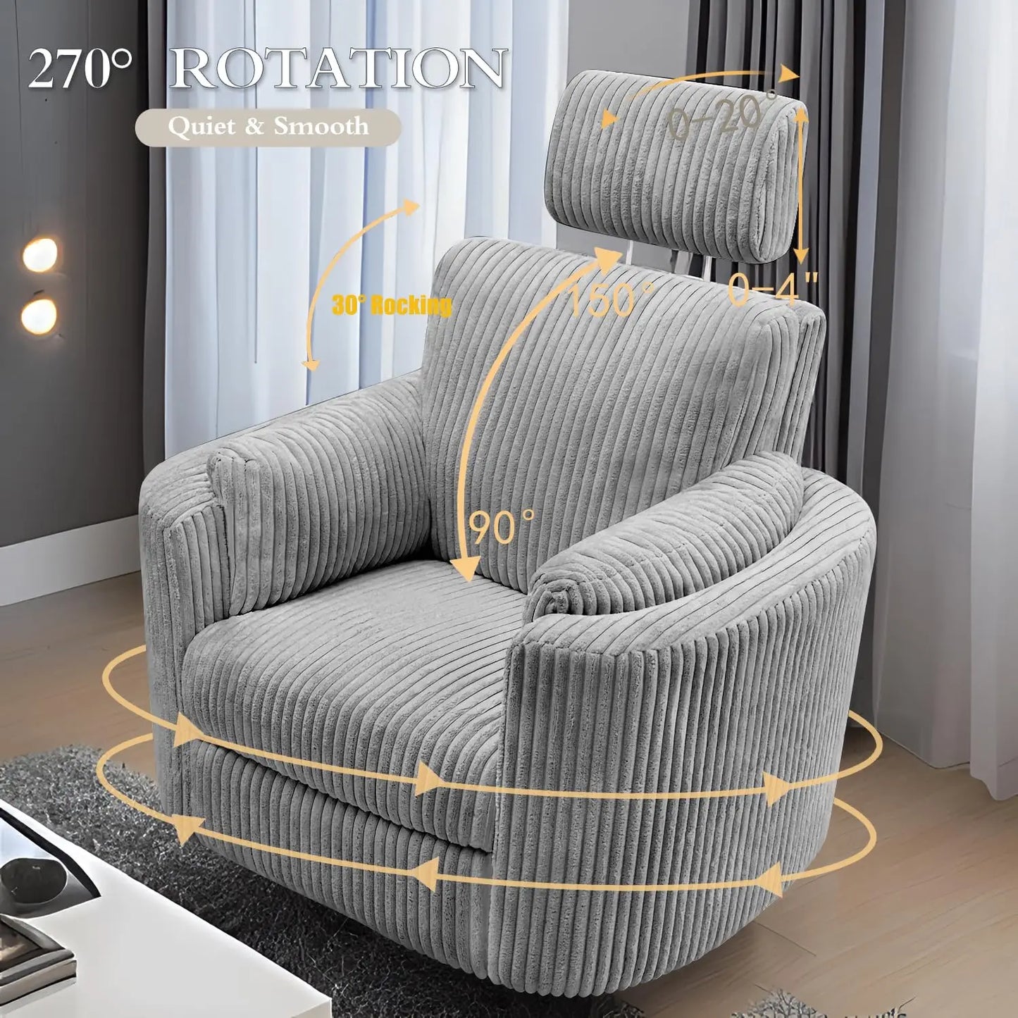 Power Swivel Recliner Rocking Chair