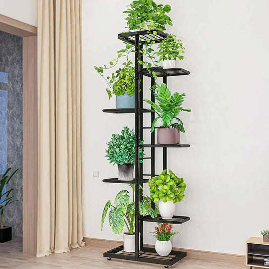 Metal Plant Stand 7 Tier 8 Flower Pot Holder Shelf