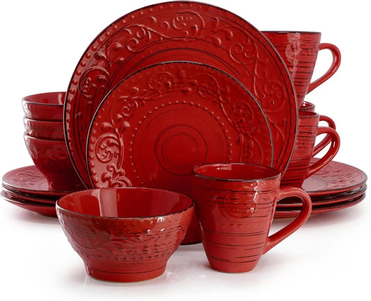 Malibu Ocean Bloom 16-Piece Stoneware