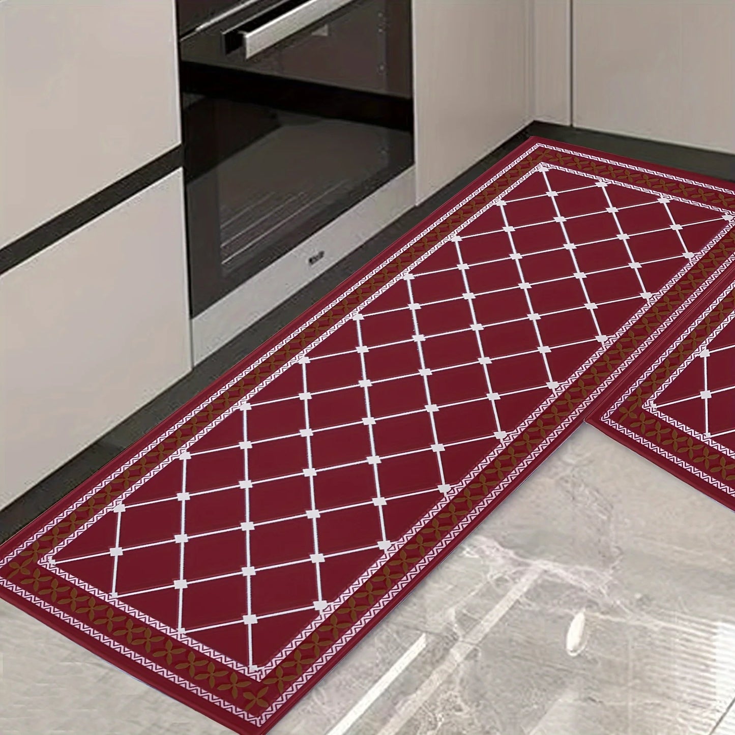 Cushioned Kitchen Rugs Non-Skid Waterproof