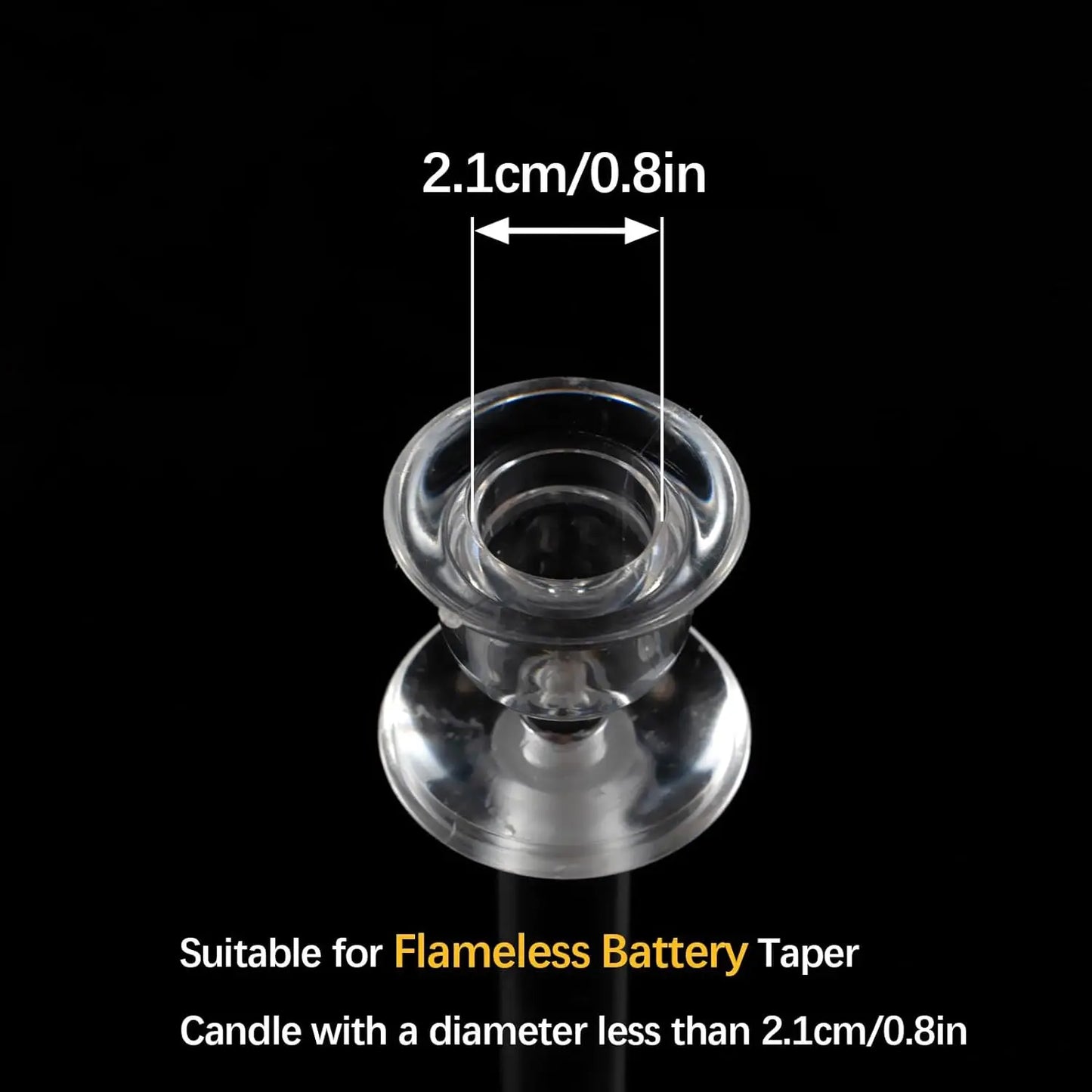 6/12/24/36/48PCS Clear Arcylic Candle Holder Set