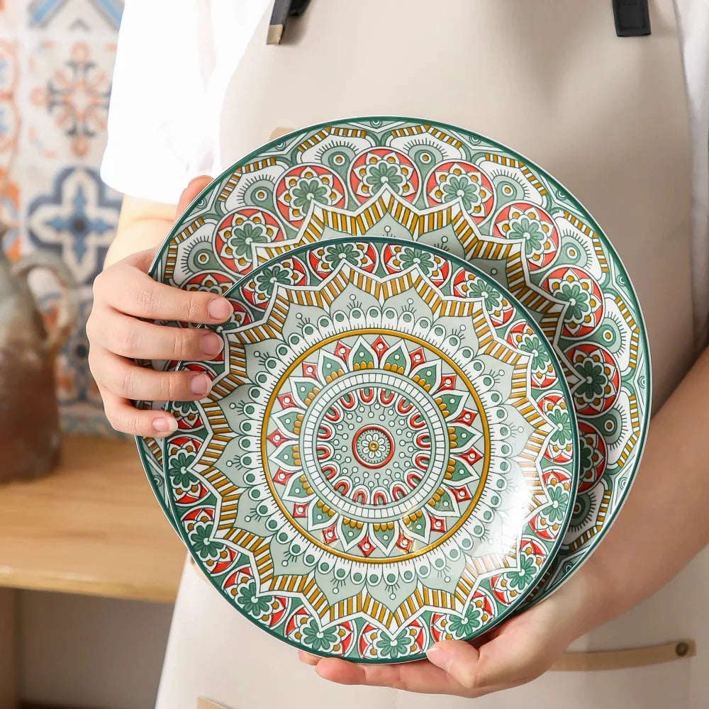 Patterned Ceramic Tableware 16PCS