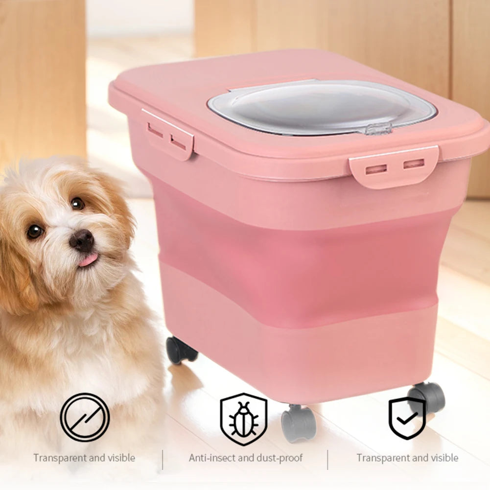 Collapsible Cat Dog Food Storage Container 20-30LB