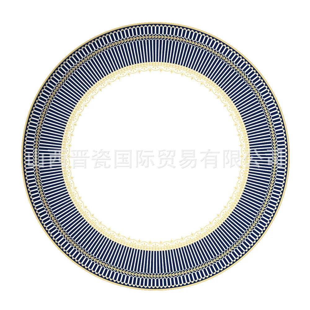 Geometric Pattern Ceramic Dinner Plate