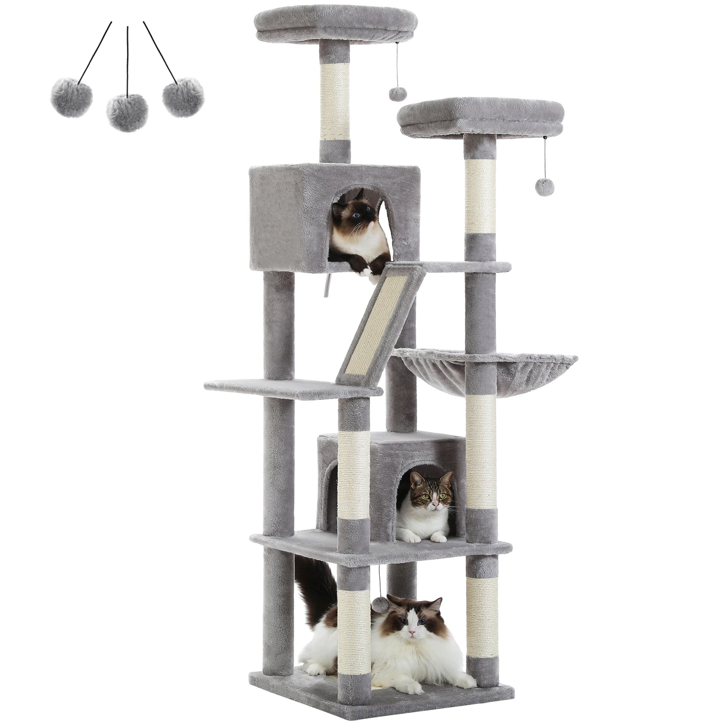 Large Cat Tree Tall Cat Tower for Indoor Cats