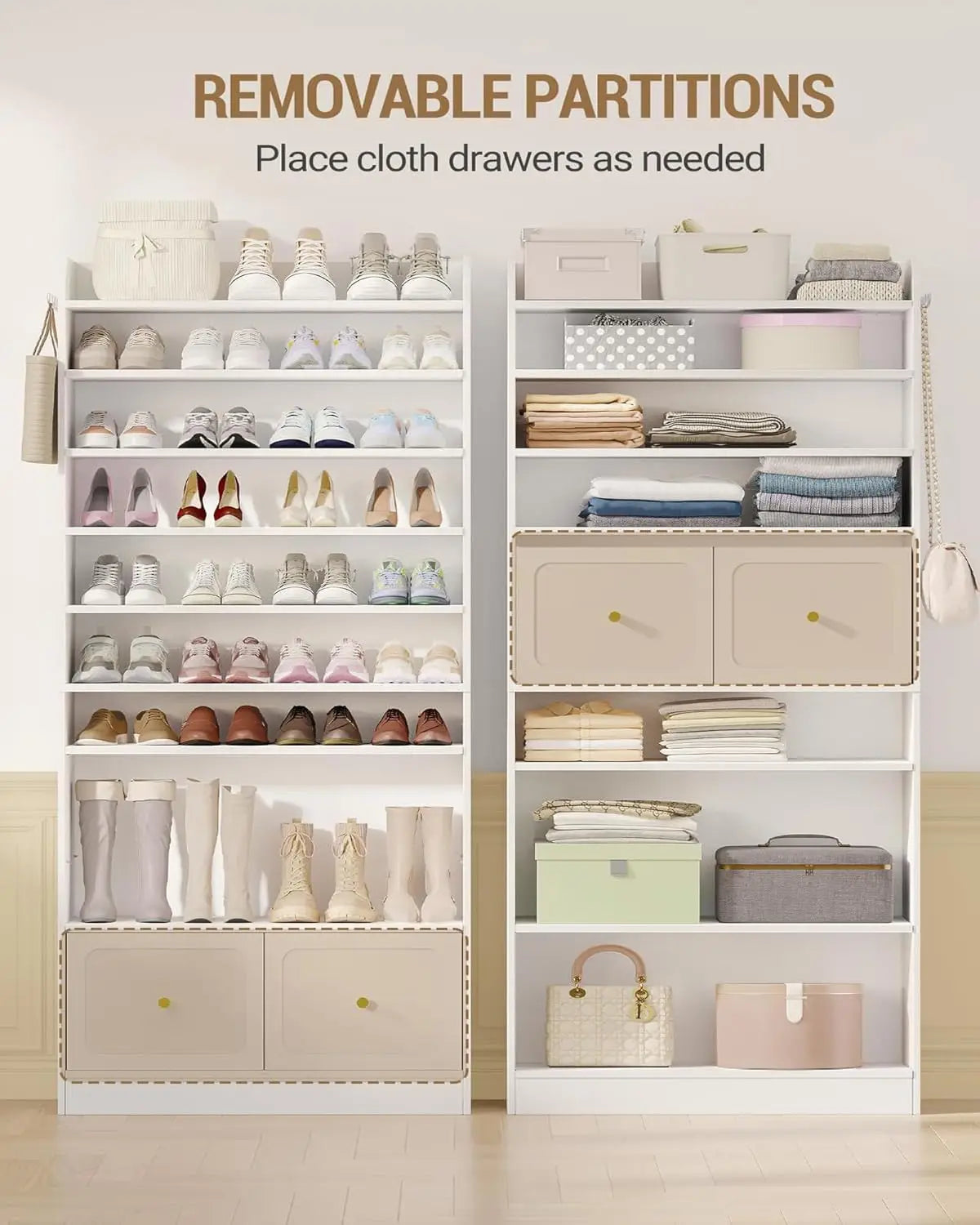 Shoe Storage Cabinet, 10 Tiers