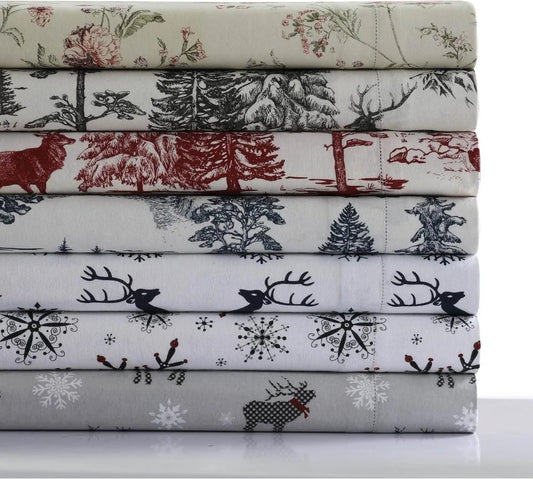 100% Cotton Flannel Sheet Set Queen Size