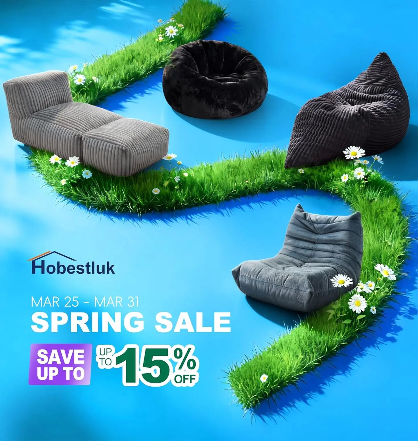 Giant Bean Bag Chair Memory Foam