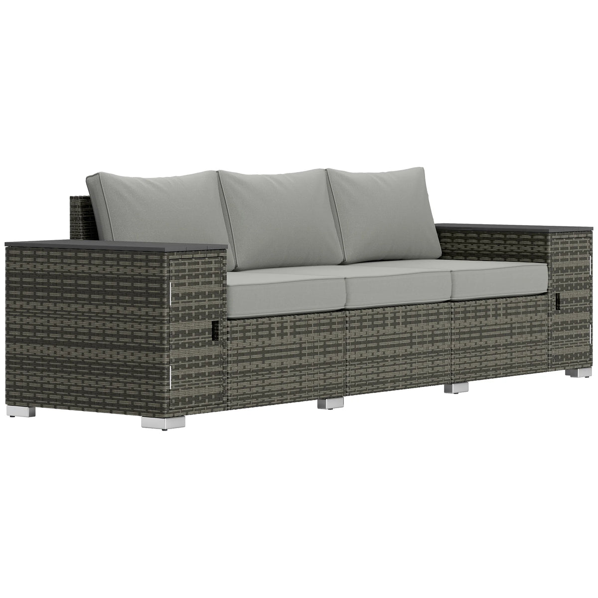Wicker Outdoor Couch with Storage