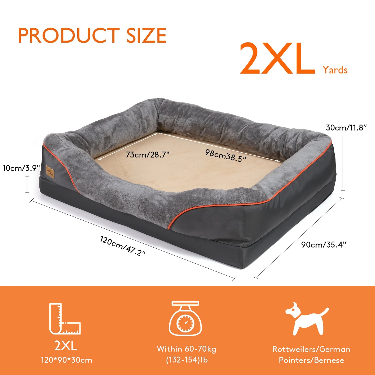 Large Dog Bed  Anti Allergy