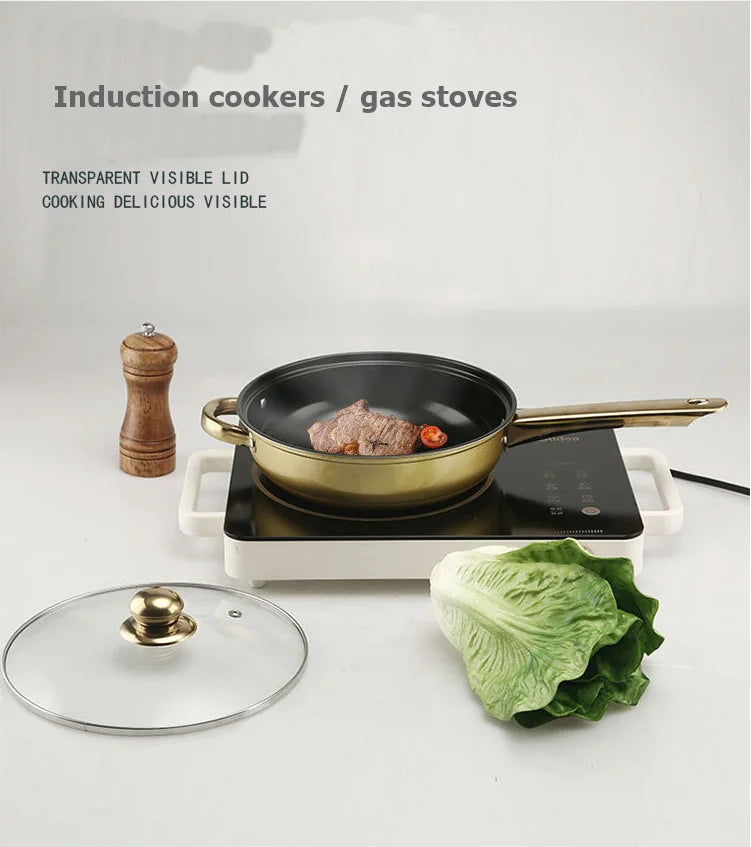 12PCS Of Stainless Steel Colored Cookware Set