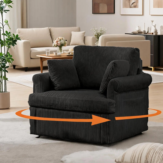 Swivel Armchair Corduroy