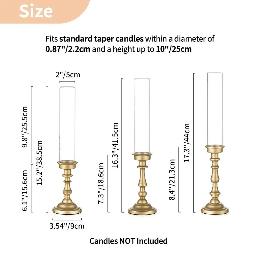 Gold Candlestick Holders Bulk Set Of 6