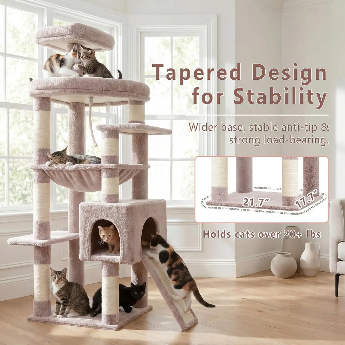 64.2" Cat Tree for Large Indoor Cats