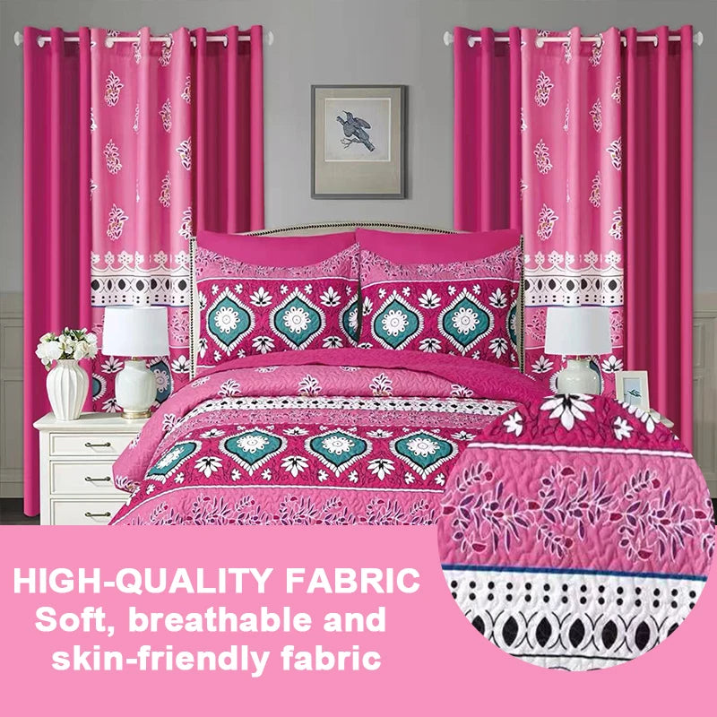 10 Pcs Printed Bedspread Set