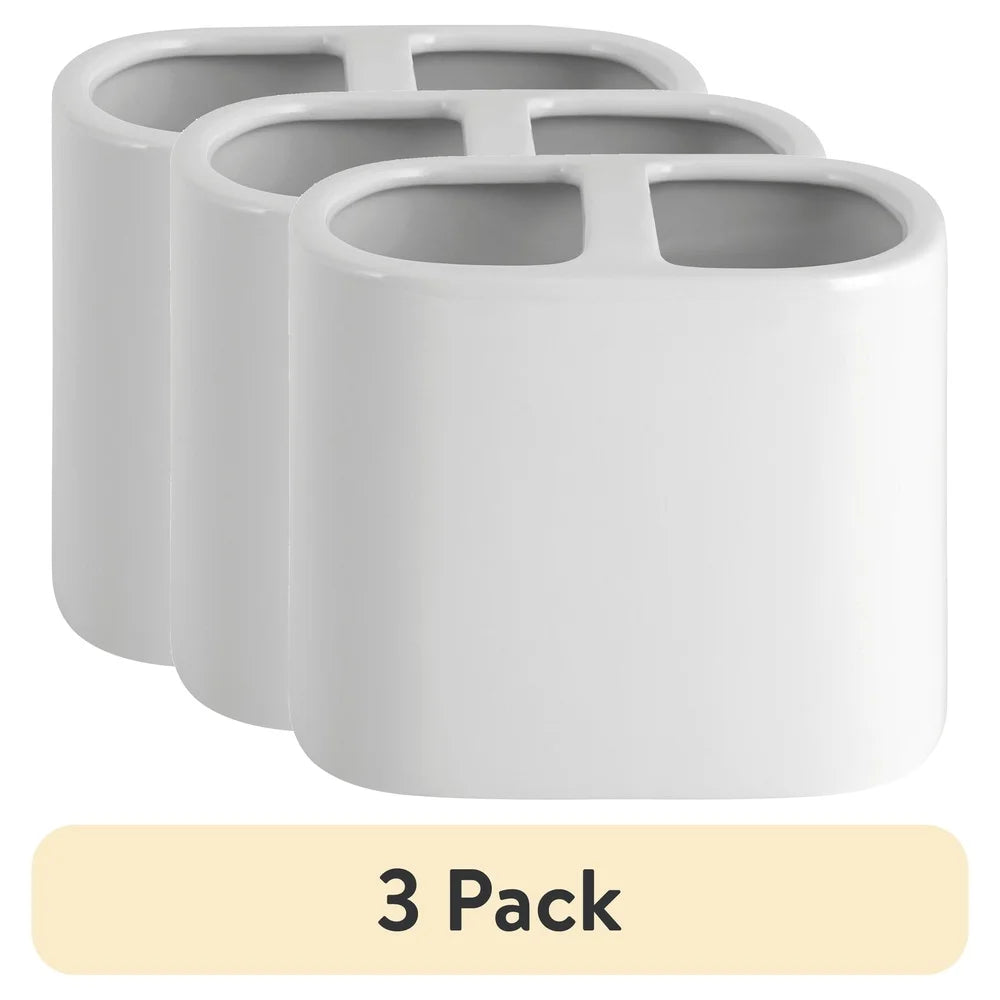 3 Pack Ceramic Toothbrush Holder