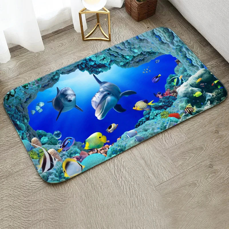 Fun Starfish Shark Floor Mat