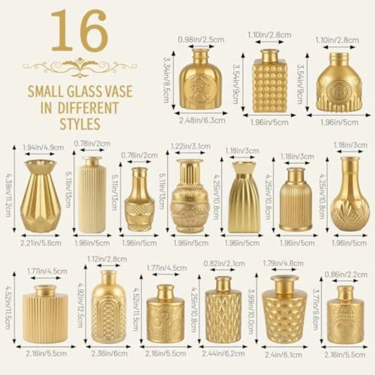 32 PCS Assorted Vintage Bud Vases