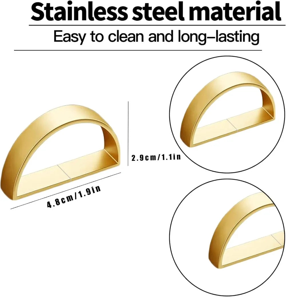 8 Pcs Matt Gold Napkin Rings