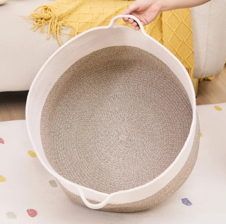 Cotton Rope Storage Basket  20 x 20 x 13 In