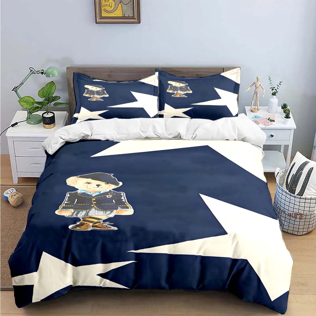 Bear Bedding Set Single Twin Full King Size