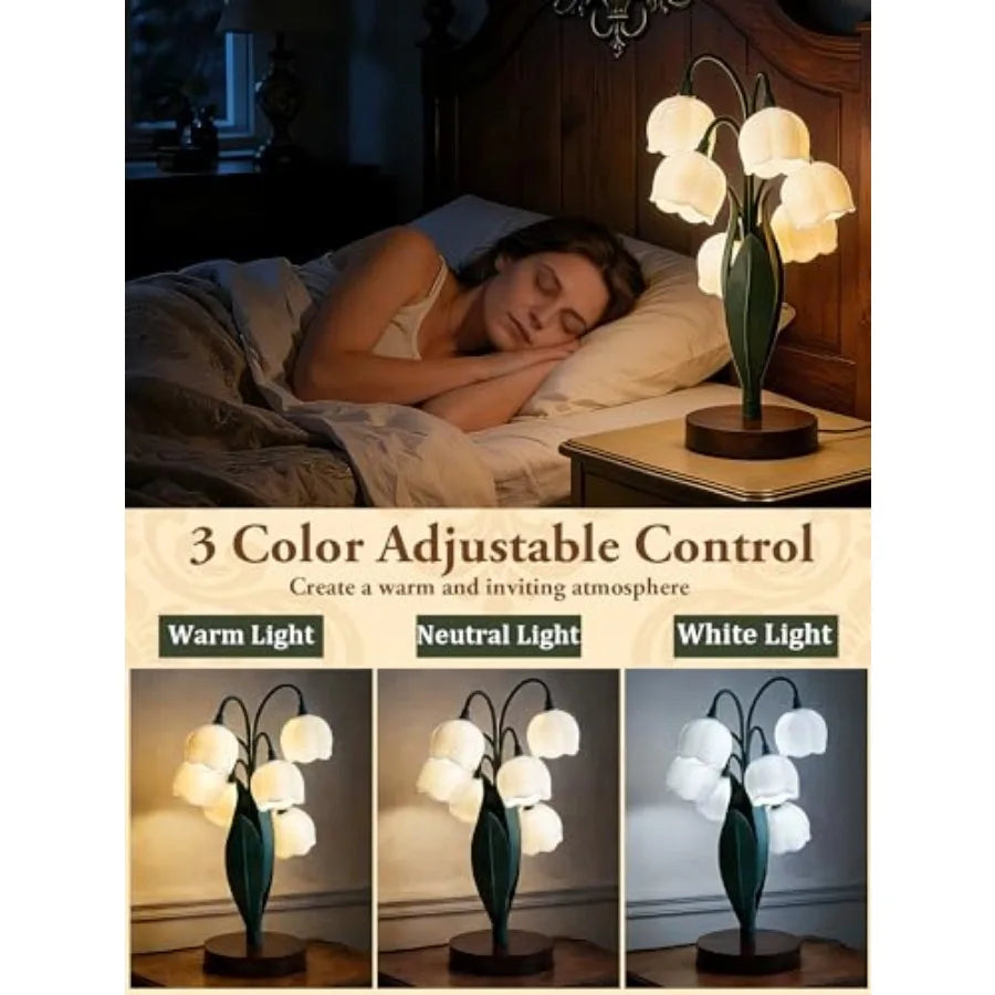 Flower Lamp, Bedside Vintage Table Lamps